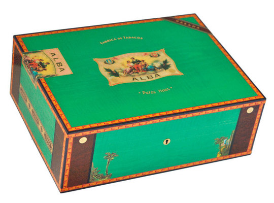 Хьюмидор Elie Bleu Alba Green Pistachio Sycamore на 75 сигар